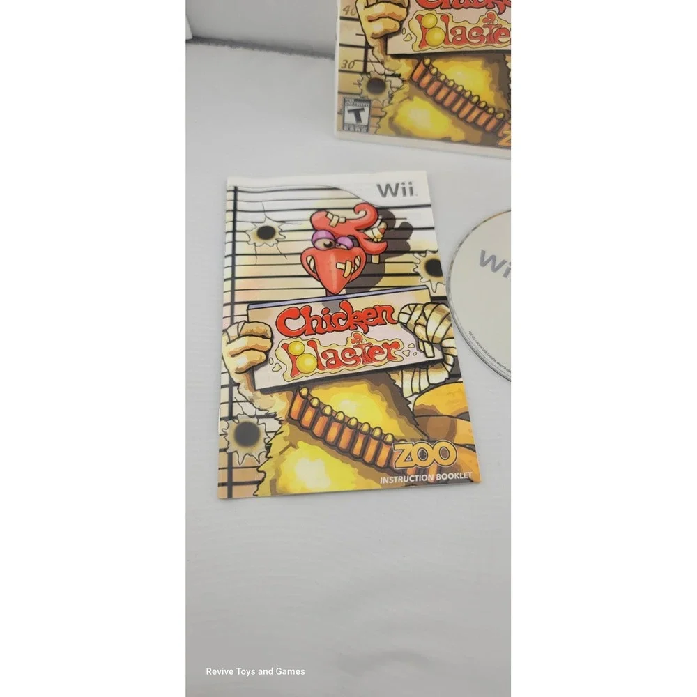 Chicken Blaster (Nintendo Wii, 2009) CIB Complete Tested and Working Great Cond.